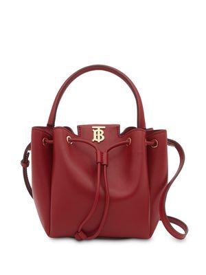 Burberry Monogram motif leather bucket bag - Red