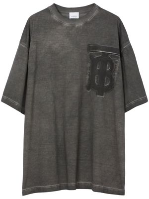 Burberry Monogram Motif Oversized T-shirt - Black