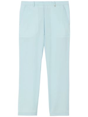 Burberry monogram-motif wool tailored trousers - Blue