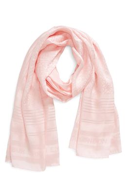 burberry Monogram Silk Jacquard Scarf in Pink