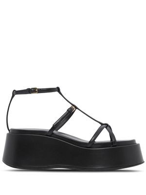 Burberry multi-strap platform sandals - Black
