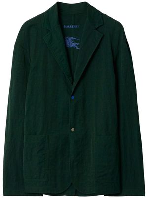 Burberry notched-lapels single-breasted blazer - Green