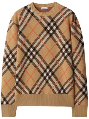 Burberry Nova Check long-sleeve jumper - Brown