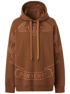 Burberry Oak Leaf Crest embroidered hoodie - Brown