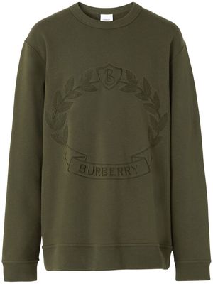 Burberry Oak Leaf Crest-embroidered sweatshirt - Green