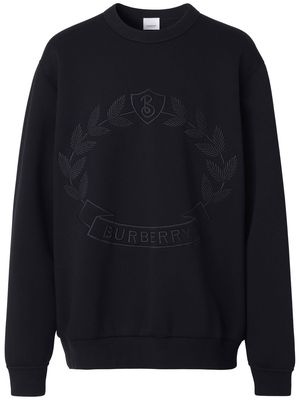 Burberry Oak Leaf-embroidery sweatshirt - Black