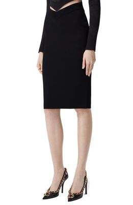 burberry Octavia V-Waist Sweater Skirt in Black
