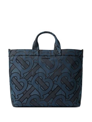 Burberry Ormond monogram-jacquard tote bag - Blue