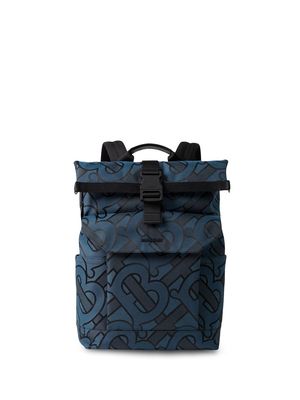 Burberry Orville monogram-jacquard backpack - Blue