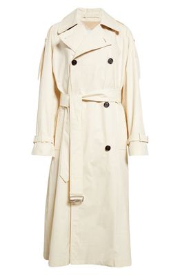 burberry Oversize Belted Water Resistant Gabardine Trench Coat in Calico