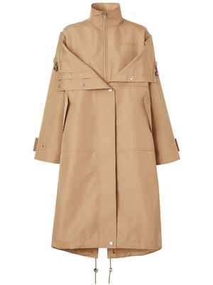Burberry oversized hooded parka - Brown