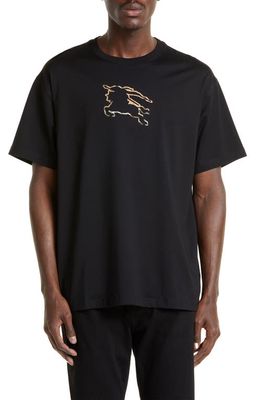 burberry Padbury Equestrian Knight Graphic T-Shirt in Black