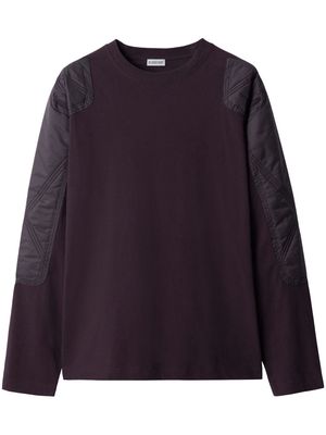 Burberry panelled cotton sweatshirt - Purple