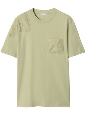Burberry panelled jersey T-shirt - Green