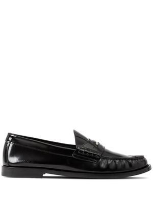 Burberry penny-slot leather loafers - Black