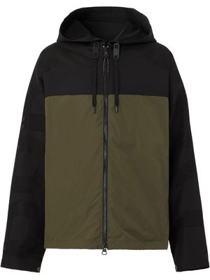 Burberry perforated-logo lightweight hooded jacket - Black