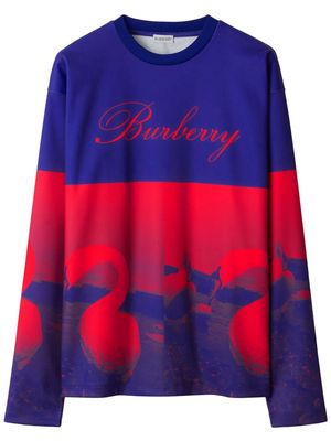 Burberry photograph-print cotton-blend sweatshirt - Black