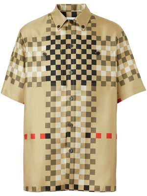 Burberry Pixel Check silk shirt - Neutrals
