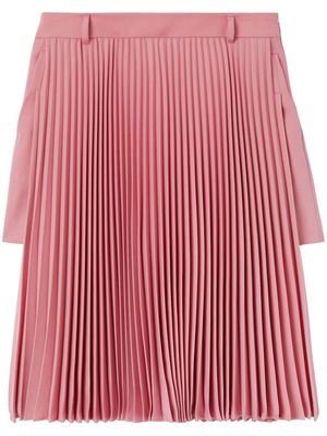 Burberry pleat-detailed wool shorts - Pink