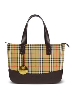 Burberry Pre-Owned 1990-2000 House Check zipped handbag - Neutrals