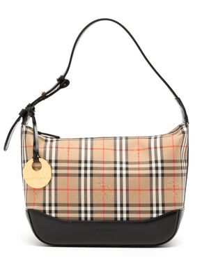 Burberry Pre-Owned 1990-2000s House Check logo charm handbag - Brown