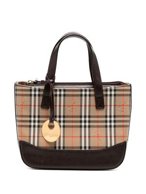 Burberry Pre-Owned 1990-2000s small House Check tote bag - Brown