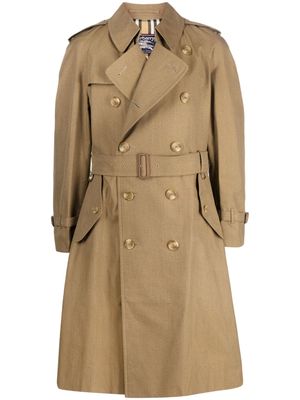 Burberry Pre-Owned 1990 belted trench coat - Green