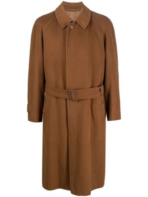 Burberry Pre-Owned 1990s belted cashmere midi coat - Brown