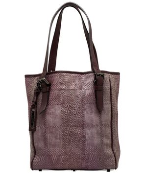 Burberry Pre-Owned 2000-2010 woven canvas tote bag - Purple