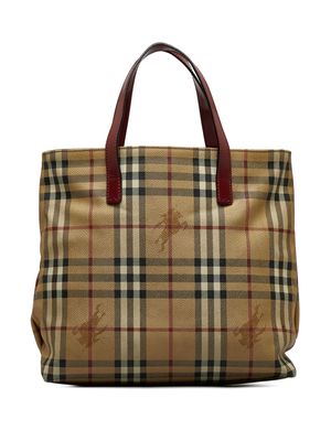 Burberry Pre-Owned 2000-2017 Haymarket Check tote bag - Brown