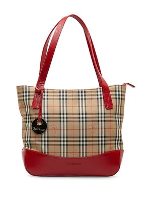 Burberry Pre-Owned 2000-2017 Haymarket Check tote bag - Red