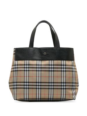 Burberry Pre-Owned 2000-2017 House Check tote bag - Black