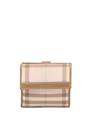 Burberry Pre-Owned 2000-2018 plaid-check compact wallet - Neutrals