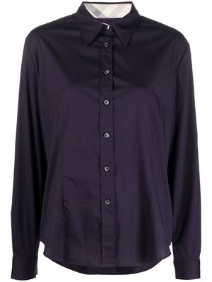 Burberry Pre-Owned 2010 long-sleeved button-up shirt - Purple