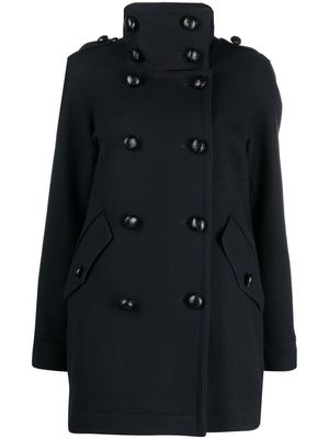 Burberry Pre-Owned 2010 short double-breasted coat - Blue