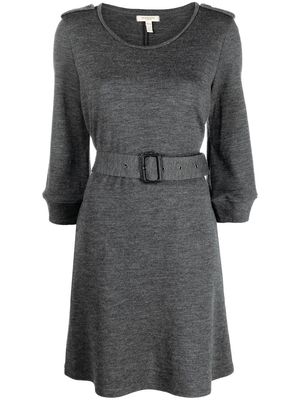 Burberry Pre-Owned 2010s belted wool dress - Grey