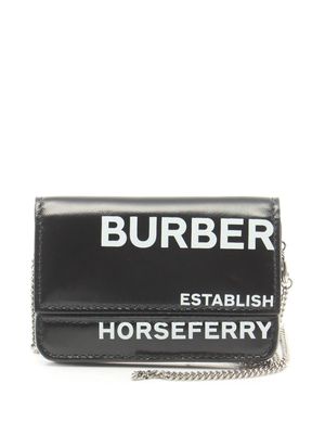Burberry Pre-Owned 2010s Horseferry-print chain cardholder - Black