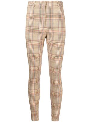 Burberry Pre-Owned 2010s House Check buttoned leggings - Brown