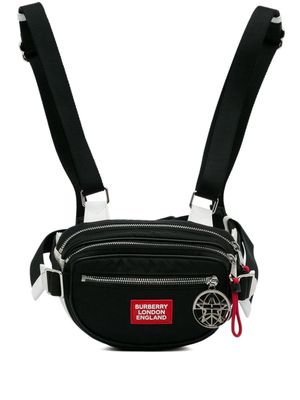 Burberry Pre-Owned 2018-2022 logo-appliqué belt bag - Black