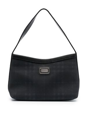 Burberry Pre-Owned check-pattern shoulder bag - Black