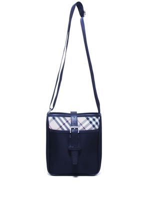 Burberry Pre-Owned checked canvas shoulder bag - Black