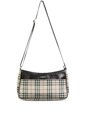 Burberry Pre-Owned checked canvas shoulder bag - Neutrals