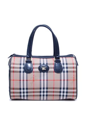 Burberry Pre-Owned checked canvas tote bag - Brown