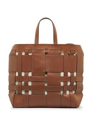 Burberry Pre-Owned Foster leather tote bag - Brown