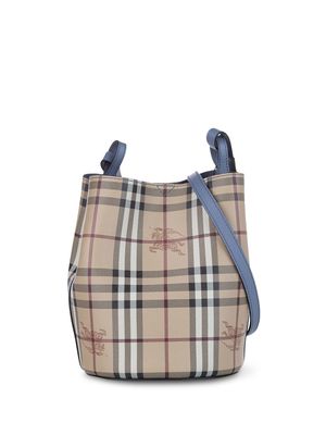 Burberry Pre-Owned Haymarket Check bucket bag - Neutrals
