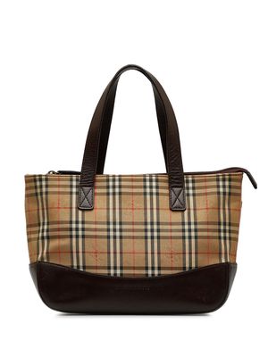 Burberry Pre-Owned Haymarket Check handbag - Neutrals