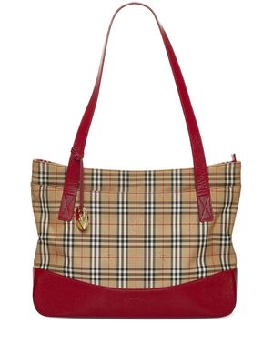 Burberry Pre-Owned Haymarket Check tote bag - Brown