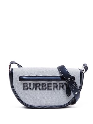 Burberry Pre-Owned logo-appliqué shoulder bag - Grey