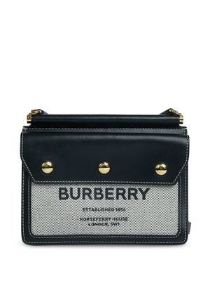Burberry Pre-Owned logo-print crossbody bag - Black