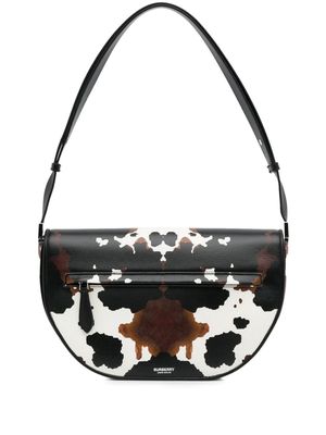 Burberry Pre-Owned medium Olympia camouflage-print shoulder bag - Black